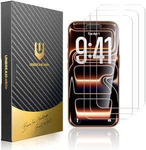 UNBREAKcable for iPhone 17 Pro Max Screen Protector [Quick-Installation Box] 3-Pack 9H+ Hardness Shatterproof Tempered Glass [99.99% HD Clear] [Case Friendly] [Bubble Free] for iPhone 17 Pro Max 6.9"
