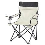 Coleman Polyester Standard Quad Chair, Lightweight Camping Chair, Foldable and Portable, for Outdoors (Khaki)