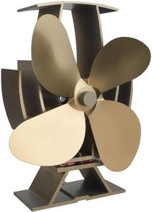 SuperFast Mini Stove Fan - Patent-Pending, UK-Engineered, Heat-Powered, Energy-Saving for Wood/Log Burners - Efficient, Silent-Operation Fireplace Fan, Brushed Bronze
