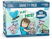 Weruva B.F.F. Play - Best Feline Friend Paté Lovers, Aw Yeah!, Paté Jamboree! Variety Pack, 3oz Pouch (Pack of 12)