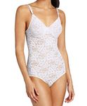 Bali Women's Shapewear Firm Control Lace 'N' Smooth Body Briefer, White, 40D
