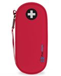 PracMedic Bags EpiPen Carry Case- Insulated Compact Epi Pens Carrying Case Holds 2 Epipens or Auvi-Q, Inhaler, Antihistamine Meds for Immediate Access to Allergy Medications During Emergencies (Red)