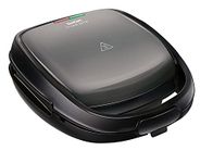 Tefal SW341B Snack Time with All-In-One Device for Waffles And Sandwiches Including 2 Dishes Sets, 700 W, Grey/Black