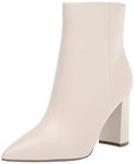 Marc Fisher Women's Glorena Ankle Boot, Ivory Leather, 8.5