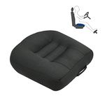 KLDDZQ Adult Car Seat Booster Cushion for Height Car Memory Foam Heightening Front Seat Cushion for Short People Driving for Office, Home, Angle Lift Seat Cushions,Black,40 * 40 * 12cm