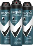 Degree Men UltraClear Antiperspirant Dry Spray Black + White 3.8 oz 3 count