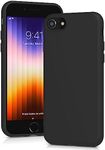 YATWIN Silicone Case for iPhone SE 2020/2022, iPhone 8/7, Soft-Touch, Shockproof, DustProof, Antiskid Apple Phone Cover for iPhone SE 2nd 3rd Generation - Black