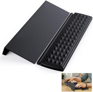 Laokiiy Computer Keyboard Stand, Acrylic Tilted Keyboard Holder Black for Easy Ergonomic Typing&Working, 3-Level Height Adjustment Keyboard Riser with Keyboard Wrist Rest Black, Fits All Keyboard