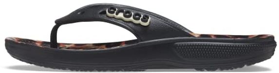 Crocs Unisex-Adult Synthetic Classic Animal Remix Blk/Lpd Flip Flop - 9 Uk (207872-0Cu-M10W12, Multicolor)