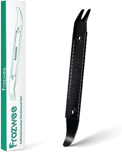 Prozwee 4140 Steel Multi-Function Trim Removal Tool,Durable Pay Bar for Compact Panel,Auto Trim Interior,Sheet Metal,Fasteners,Also for Bumper Retainer Clips-1PCS Black
