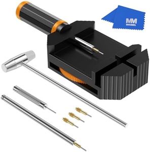 MMOBIEL Watch Band Repair Tool Kit Watchmaker Repair Tool with Steel Spring Button, Black-Hammer, Modern
