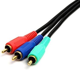 Cmple - 3-RCA Male to 3RCA Male RGB Component Video Cable for HDTV - 3 Feet