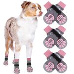 EXPAWLORER Anti-Slip Dog Socks to Prevent Licking Paws,Dog Shoes for Hot/Cold Pavement,Best Paw Protector Traction Control on Hardwood Floor,Dog Booties for Puppy Small Medium Large Senior Dogs