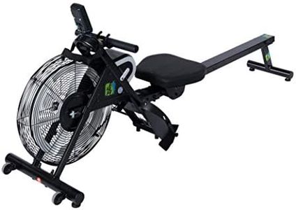 Fit4home Air Rowing Machine for Home Use Foldable with Roller Wheels, Compact Rower with Bluetooth, LCD Monitor & 110kg User Weight, Cardio Gym Workout | RM91100
