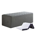 Inofia Folding Mattress Cover, Sofa Bed Cover, Foldable Mattress Storage Bag, Durable Carry Case Fits for 15CM Small Double Tri Folding Mattress,Washable （Mattress Not Included） (63x120x45cm)