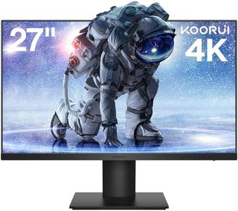 KOORUI 27 Inch 4K Monitors, UHD Computer Monitors (3840x2160), IPS, 60Hz, 4ms, Adpitive Sync, HDR 10, VESA 100x100mm, Eye Care, HDMI 2.0, DisplayPort 1.4