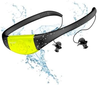 Tayogo Waterproof Mp3 Player for Swimming, IPX8 8GB Swimming Headset, Silicone Coated Waterproof Music Player, 20H Playing time, Underwater Mp3 Player Perfect for Swimming (Green（2nd Generation）)