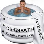 ICEBREATH Portable Ice Bath Tub for Athletes with Cover, Inflatable Cold Plunge Tub, Ice Pod Cold Tub, Ice Baths at Home, Ice Plunge Tub, Ice Tub, Cold Pod, Icebath, Icepod Tub (Extra Large)