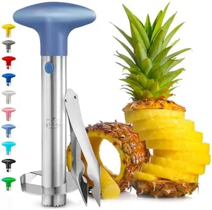 Pineapple Corer and Slicer with Triple Reinforced Stainless Steel with Thicker Blade - Easy-to-Use Pineapple Corer & Pineapple Cutter - Pineapple Slicer and Corer Tool for Easy Core Removal by Zulay