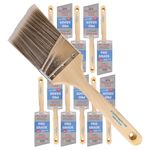 Pro Grade - Paint Brushes - 12Ea 3" Angle Brushes