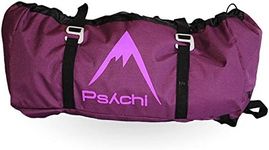 Psychi Rock Climbing Rope Bag with Ground Sheet Buckles and Carry Straps (Purple)