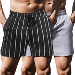 COOFANDY Men's Gym Workout Shorts 2 Pack Quick Dry Athletic Bodybuilding Weightlifting Training Running Pants with Pockets