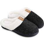 BERGMAN KELLY Women's Slippers, Memory Foam Indoor/Outdoor House Shoes w/Ultra Soft Wool-like Plush Fleece Lining, Multiple Colors & Sizes, Prairie Collection