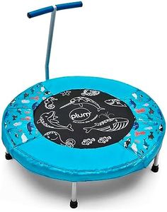 Plum Kids Jumping Bouncer Trampoline with Handle and Ocean Sounds