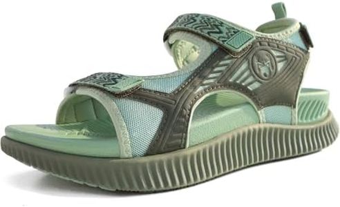 KuaiLu Womens Orthopedic Walking Sandals Comfortable Arch Support Plantar Fasciitis Relief Sport Recovery Chunky Cushion Adjustable Summer Outdoor Beach Vacation Athletic Water Shoes Green Size 9.5