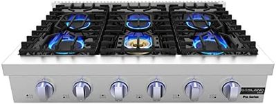 36 Inch Gas Cooktop 6 Burners, GASL