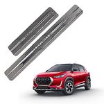 GFX Car Door Sill Guard - Stainless Steel, Protects Painted Edges from Scuffs or Scratches Compatible with Magnite Set of 4Pcs (After-Market) Model - 2021