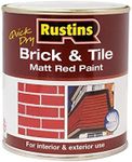 Rustins - Quick Dry Brick & Tile Paint Matt Red 250ml