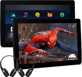 XTRONS Dual Android 11 Car TV Headrest Monitor Tablet for Back Seat with 2 Bluetooth Headphones, 11.6 Inch Touch Screen Portable Video Player for Car, Support Mirror Link, Netflix/YouTube, WiFi, HDMI