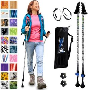York Nordic Motivator Walking Poles for Balance and Rehab - Patented Stability Grips - Lightweight, Adjustable, and Collapsible - 2 Pieces Adjustable w/flip Locks - Heights 4'6" up to 6'2" - 230 lbs
