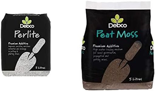 Debco Perlite Additive 5 Litre & Professional Peat Moss 5 Litre