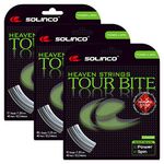 Solinco Tour Bite Diamond Rough Tennis String Set-17G-Silver, 17/Grey