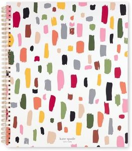 kate spade new york Large College Ruled Notebook, 11" x 9.5" Spiral Notebook with 160 Pages, Painterly Strokes