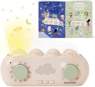 Cloudb Cloudbox My First Dreambox (English/Spanish) Storyteller Sound Machine | 36 Stories, 8 Melodies, 8 White Noises, 4 Light Projections | Star Projector Night Light, Rechargeable, Baby Essentials