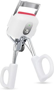 YOBEYI Heated Eyelash Curlers , New Upgraded Electric Eyelash Curler, Rechargeable Eyelash Curler, Eyelash Heated Curler with Three Levels of Constant Temperature(White)