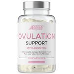 Ovulation Support Supplement with Myo-Inositol, CoQ10, Folic Acid Plus Added Vitamins & Minerals Women Fertility Supplement - Hormone Balance & Ovarian Support PCOS Capsules - 120 Capules UK Made