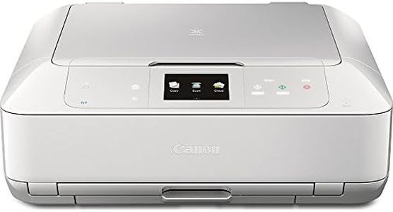 Canon MG7520 Wireless Color Cloud Printer with Scanner and Copier: Mobile, Smart Phone, Tablet Printer, and AirPrint(TM) Compatible,White, Works for Alexa