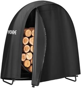 VIVOHOME 48 Inches Firewood Log Rack Hoop with Cover