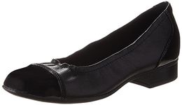 Clarks Collection Women's Juliet Step Pump, Black Leather, 8.5 Medium US