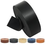 ABIDISO Faux Leather Strap 1 Inch Wide 90 Inches Long Leather Strip, Soft Leather for DIY Craft Projects, Leather Belt Strips, Hobby Workshop - Black