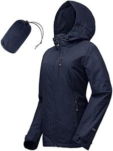33,000ft Packable Rain Jacket Women Lightweight Waterproof Raincoat with Hood Cycling Bike Jacket Windbreaker