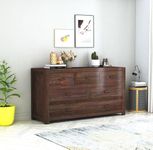 Unique Woodcraft Sheesham Wood Chest of 6 Drawers Multipurpose Sideboard Storage Cabinet Wooden Dresser for Bedroom Living Room Home (Walnut Finish)