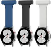 Chofit Nurse Watch Brooch Straps, Soft Silicone Pin Fob Compatible with Samsung Galaxy Watch 5/Galaxy Watch 4/Garmin Venu 2 Plus/Amazfit GTS 4 GTS 3 GTS 2 Mini 20mm (3A)