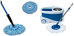 Gala Jet Spin Mop, Steel Winger & Big Wheels, 2 Microfiber Refills, Mopping Set (White and Blue) & Gala Microfiber Twist Mop for Floor Cleaning,Modular, Space Saving (Blue and Black)