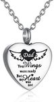 Cremation Jewelry for Ashes Pendant for Dad Mom Stainless Steel Heart Cremation Urn Necklace Memorial Pendant with Fill Kit, Stainless Steel, heart