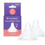 Lansinoh NaturalWave Baby Bottle Teats - Fast Flow - Anti-Colic Air Vent - BPA & BPS-Free - Clinically Proven to Reduce Nipple Confusion - Compatible with Lansinoh Bottles - 2 Pack